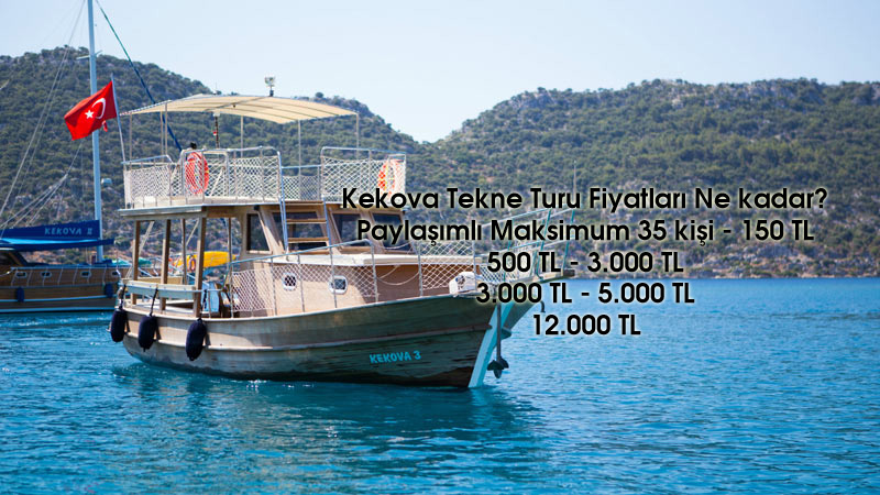 Kekova Tekne Turu Fiyatları Ne kadar